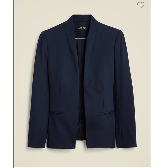 J.Crew $198 New Petite going-out blazer in stretch twill Navy Size P2 CD081 - Picture 1 of 8